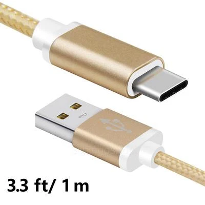 全新尼龙编织 USB-C USB Type-C 3.1 正品数据同步充电器 充电线 — 第 1/4 张图片