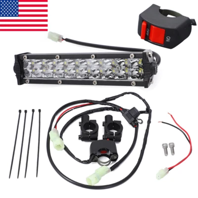 Barra de iluminación LED de faros de 7/8" para Yamaha YZ250 TTR110 YZ85 YFZ450 WR450F/250F Foto 1 de 4