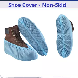 Non-Woven Shoe Covers Disposable Non Slip Durable Leak Proof Dustproof Size 13+ - Picture 1 of 4