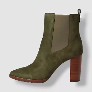 Lauren Ralph Lauren Women's Green Olive Mylah Chelsea Boots Shoe Size 5.5B - Picture 1 of 6