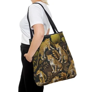  Tote Bag, Leopards in wild, Gym Bag, Shopping Bag, Gifts, Yoga Bag, 3 sizes - Picture 1 of 10
