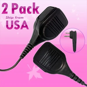 2x Walkie Talkie Shoulder Speaker Microphone for Motorola BPR40 CP200D RMU2080D - Afbeelding 1 van 12