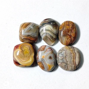 6 Pc Natural Crazy Lace Agate lot Cabochon Loose Gemstone Jewelry 57 Cts ME-9904 - Picture 1 of 5
