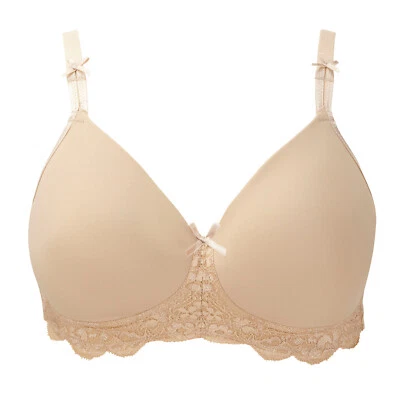 Royce Georgia Skin Beige Bra 32C Moulded foam lined Smooth No wire Comfort 886 - Image 1 of 3