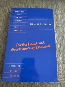 Sir John Fortescue: Über die Gesetze und die Regierungsführung Englands (Cambridge-Texte in t, - Bild 1 von 1