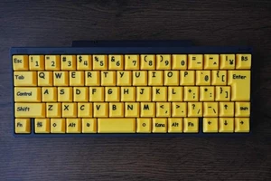 Yellow Handmade Keycap Set for HHKB Professional QWERTY Layout - Picture 1 of 7