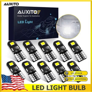 AUXITO T10 LED License Plate Light Bulbs 6000K Super Bright White 168 2825 194 - Picture 1 of 8