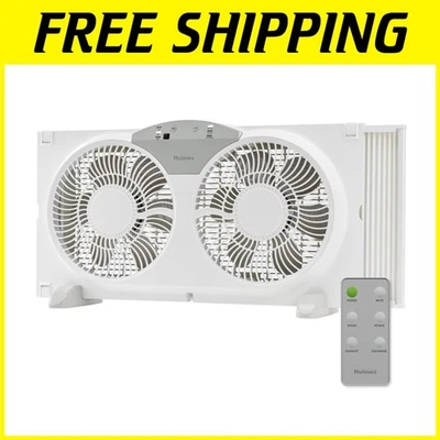 Versatile 9" Twin-Blade Window Fan - Remote Control & Expandable Panels Included - Image 1 of 4