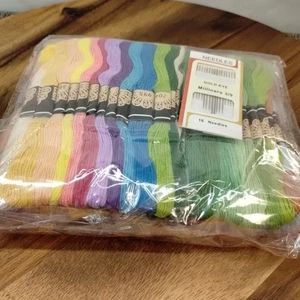 NEW Cross Stitch Embroidery Floss Thread Lot 124 Skeins And 16 Needles - Picture 1 of 12