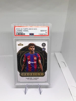 Rookie Lamine Yamal FC Barcelona Topps Deco UCC Prodigy 2023 24 PSA 10 - Imagen 1 de 3