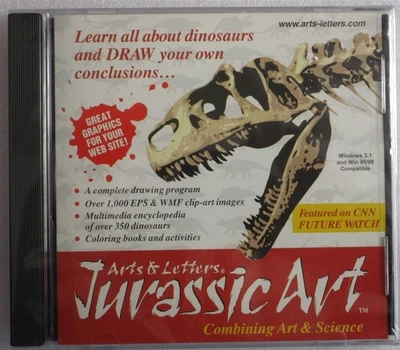 Software PC Art & Letters Jurassic Art Combining Art & Science NEW SEALED Jewel - Image 1 of 2
