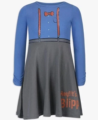 Blippi Girls Hey! It's Me Blippi Sequin Suspenders Casual Costume Dress Up 2T - Image 1 of 4