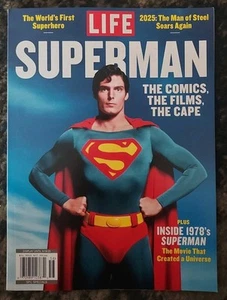 SUPERMAN - LIFE Magazine 2025 Man of Steel World's 1st Superhero Comics Films ++ - Foto 1 di 2