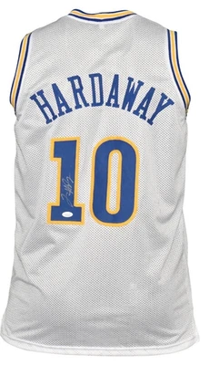 Tim Hardaway Autographed (Signed) Golden State Pro White Basketball Jersey (JSA) - Image 1 of 4
