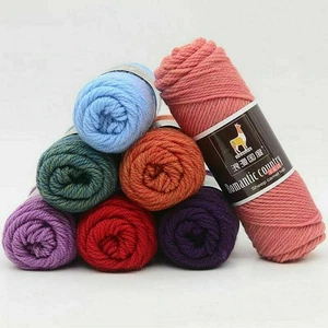 100g Soft Alpaca Wool Medium Thickness Yarn Worsted knitting Crochet Thread - Picture 1 of 51