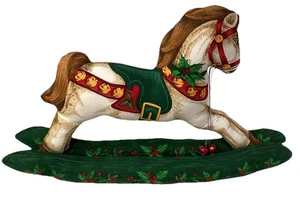 Vintage Handarbeit Schaukelpferd Weihnachten Stofftier  - Bild 1 von 6