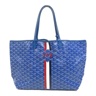 Bolso de Mano GOYARD Saint Louis PM Rayas e Iniciales Lona Recubierta Azul Foto 1 de 4