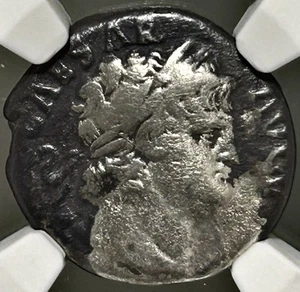 Nero AR Denarius AD 54-68 Jupiter.NGC F - Picture 1 of 4