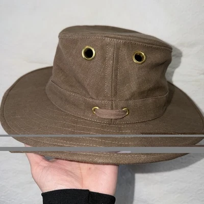 Sombrero cubo cáñamo Tilley modelo TH5 talla 7 1/8 M M marrón nuevo sin etiquetas hecho en Canadá Foto 1 de 4
