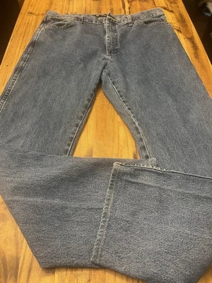 Wrangler оригинальный George прямой коллекции мужской размер 36 X 34 молнии мухи джинсы 1013MG - Изображение 1 из 4