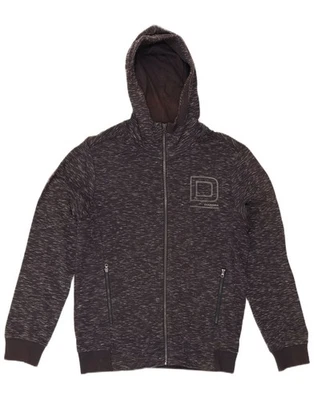 Suéter com capuz DIADORA masculino gráfico com zíper XS azul marinho algodão manchado BR13 - Imagem 1 de 3