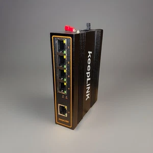 5-Port Industrial Ethernet Switch Unmanaged 10/100Mbps DIN-Rail Network Switc... - Picture 1 of 8