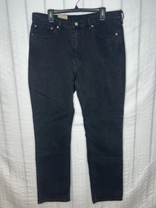 Levi's 514 Regular Fit Zip Fly Straight Leg Denim Jeans 36X32 Men's Black NEW - Picture 1 of 8