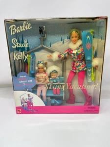 Ensemble poupée Barbie Stacie Kelly vacances ski avec télésiège fonctionnel 2000 par Matt - Photo 1/6