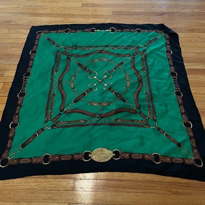 De Colección Lauren Polo Ralph Lauren Bufanda de Seda 34"x34" Hecha en Japón RARA  Foto 1 de 4