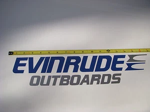 EVINRUDE OUTBOARDS DECAL - LARGE - BLUE & SILVER - Bild 1 von 2