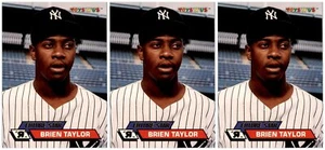 (3) 1993 Stadium Club Toys 'R' Us #19 Brien Taylor Yankees Card Lot - Picture 1 of 2