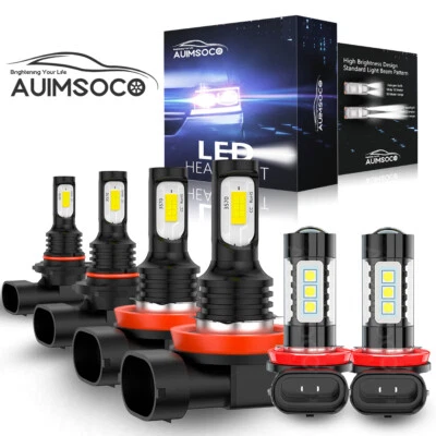 For Toyota Sienna Van 4-Door 2011-2020 LED Headlight Hi-Lo Fog Bulb Super Bright - Image 1 of 4