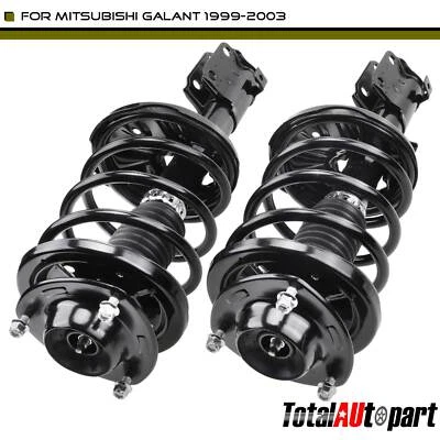 2x Conjunto completo de puntal y resorte helicoidal para Mitsubishi Galant 99-03 ES LS delantero Foto 1 de 4
