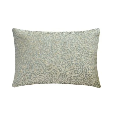 Funda Almohada Lumbar Jacquard Azul Claro 12"x16" Perla, Cachemira - Paisley Finura Foto 1 de 3