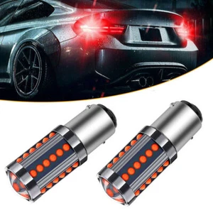 2x 1157 LED Flash Estroboscópico Rojo Brillante Freno Trasero Luz de Parada Bombilla de Estacionamiento Universal - Imagen 1 de 12