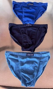 U.S. Polo Assn. Men Cotton String Bikini Sz M Assorted Colors Lot 3 Underwear - Picture 1 of 4