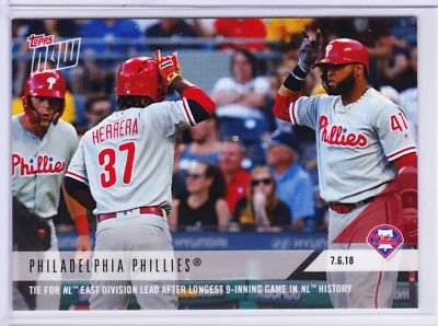 Phillies Rhys Hoskins Andrew Knapp Topps NOW Moment 422 on 7-6-18 2018 PR=344 - Image 1 of 2