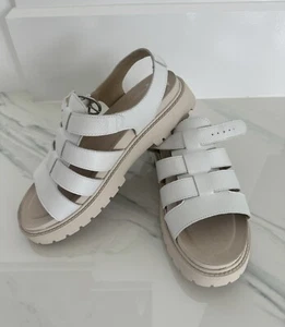 Timberland Women's Claire Mont Way Fisherman Sandal White Full Grain Size 10 - Picture 1 of 13
