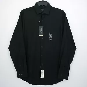 Kenneth Cole Men's Dress Shirt 15-32/33 SLIM FIT Black Wrinkle Free Stretch NWT - Picture 1 of 13