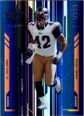 2005 Leaf Rookies and Stars Longevity Sapphire #200 Jerome Carter /199 - NM-MT - Image 1 of 2