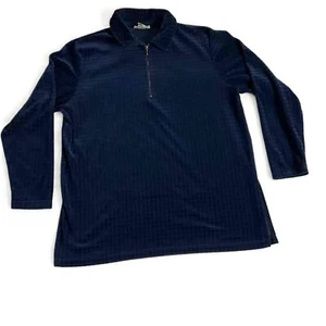 Diane Von Furstenberg Blue Collared Long Sleeve Pullover Shirt Size L - Picture 1 of 6
