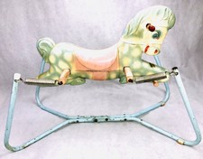 metal rocking horse on springs