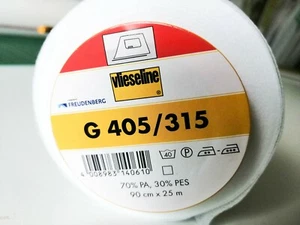 Vlieseline 315/G405 Fusible Interfacing by the Metre Mediumweight White iron On - Picture 1 of 1