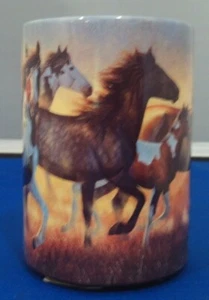 WILD HORSES HORSE KOOZIE For beer soda pop can Equestrian sunset photo image - Picture 1 of 4