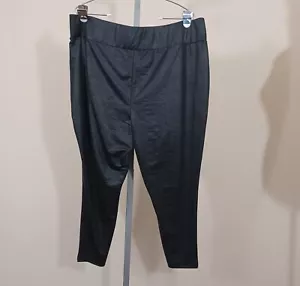 CATO Faux Leather Tapered Leg Pants Plus Size Stretch Women US 22/24W NWT - Picture 1 of 6