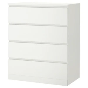 MALM Kommode Weiß 80x100 cm–4 Schubladen Schrank Schubladenkommode IKEA Schlafzi - Bild 1 von 5