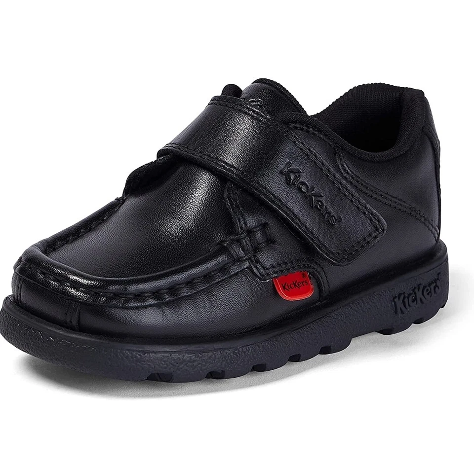 Mocasines para niños Kickers Fragma de una sola correa de cuero talla EU 23 (6) Foto 1 de 4