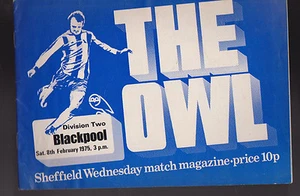 Sheffield Wednesday Match Magazine The Owl February 8 1975 v Blackpool - Picture 1 of 1