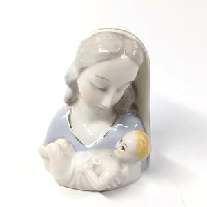 Vintage Porzellan Jungfrau Maria mit Kind Büste ART Made in Japan -3,25" groß - Bild 1 von 7