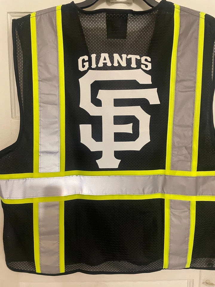 ⚾🦺CHALECO DE SEGURIDAD PPE NEGRO SAN FRANCISCO TIRA REFLECTANTE TALLA M-4XL SF GIGANTES⚾ Foto 1 de 2